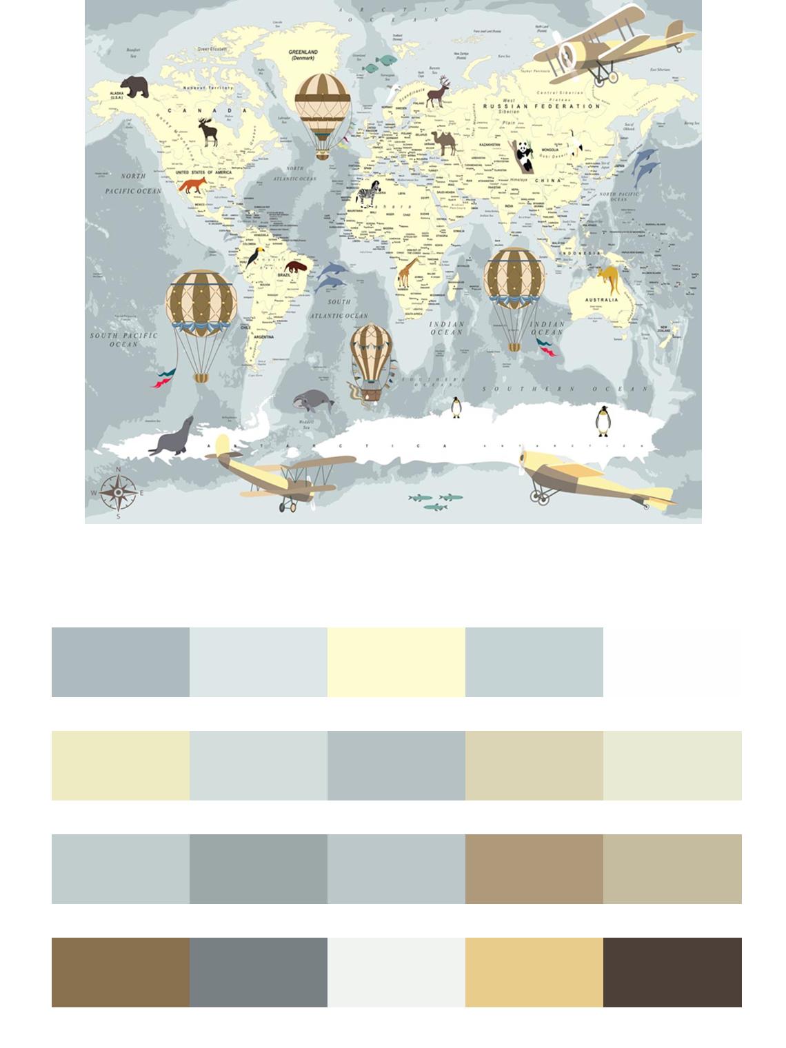Карта с воздушными шарами цвета
